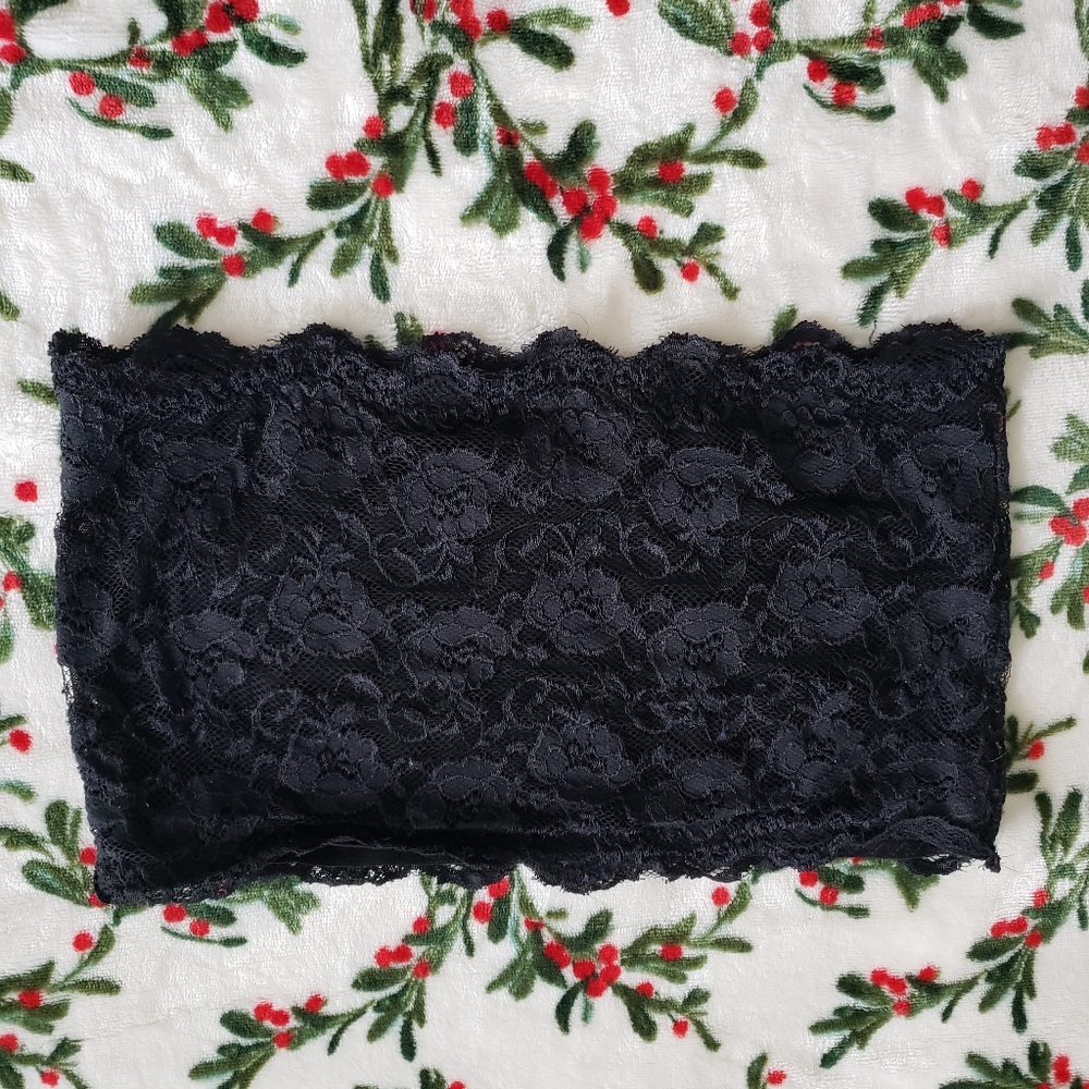 Papaya Black Sheer Tube Top